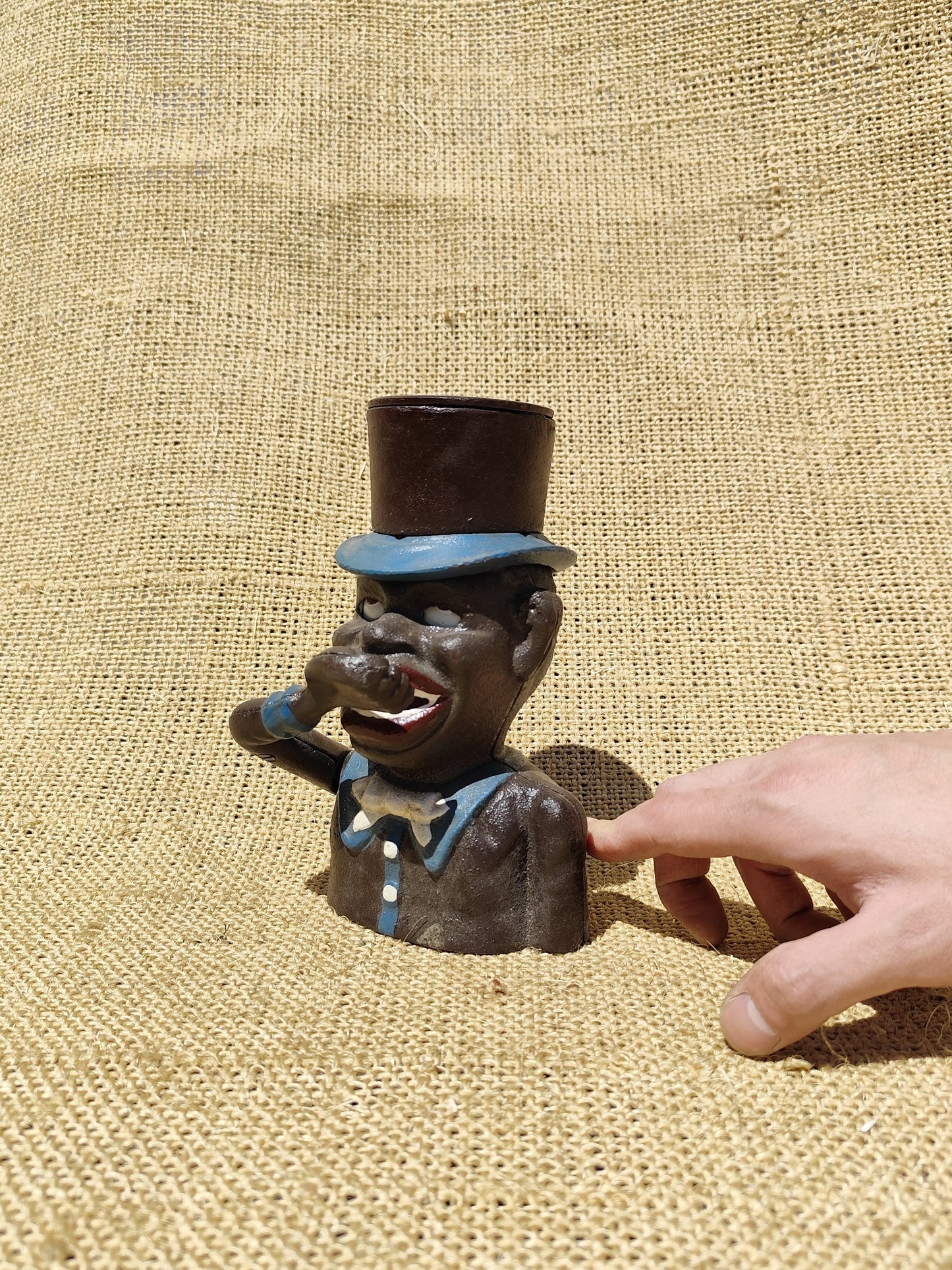 Black  Man  Bank  W/  Hat