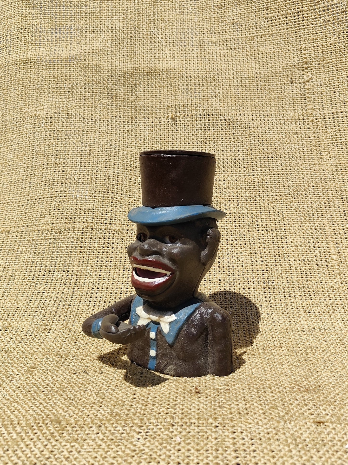 Black  Man  Bank  W/  Hat