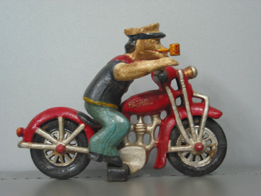 Popeye on Motorcycle