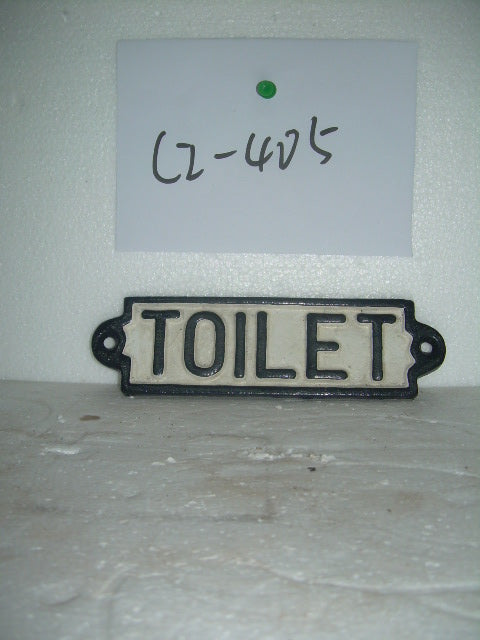 Toilet Sign (White Background with Black Letters)