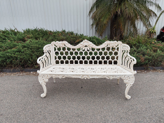 Cast Iron Victorian Style Horseshoe Bench