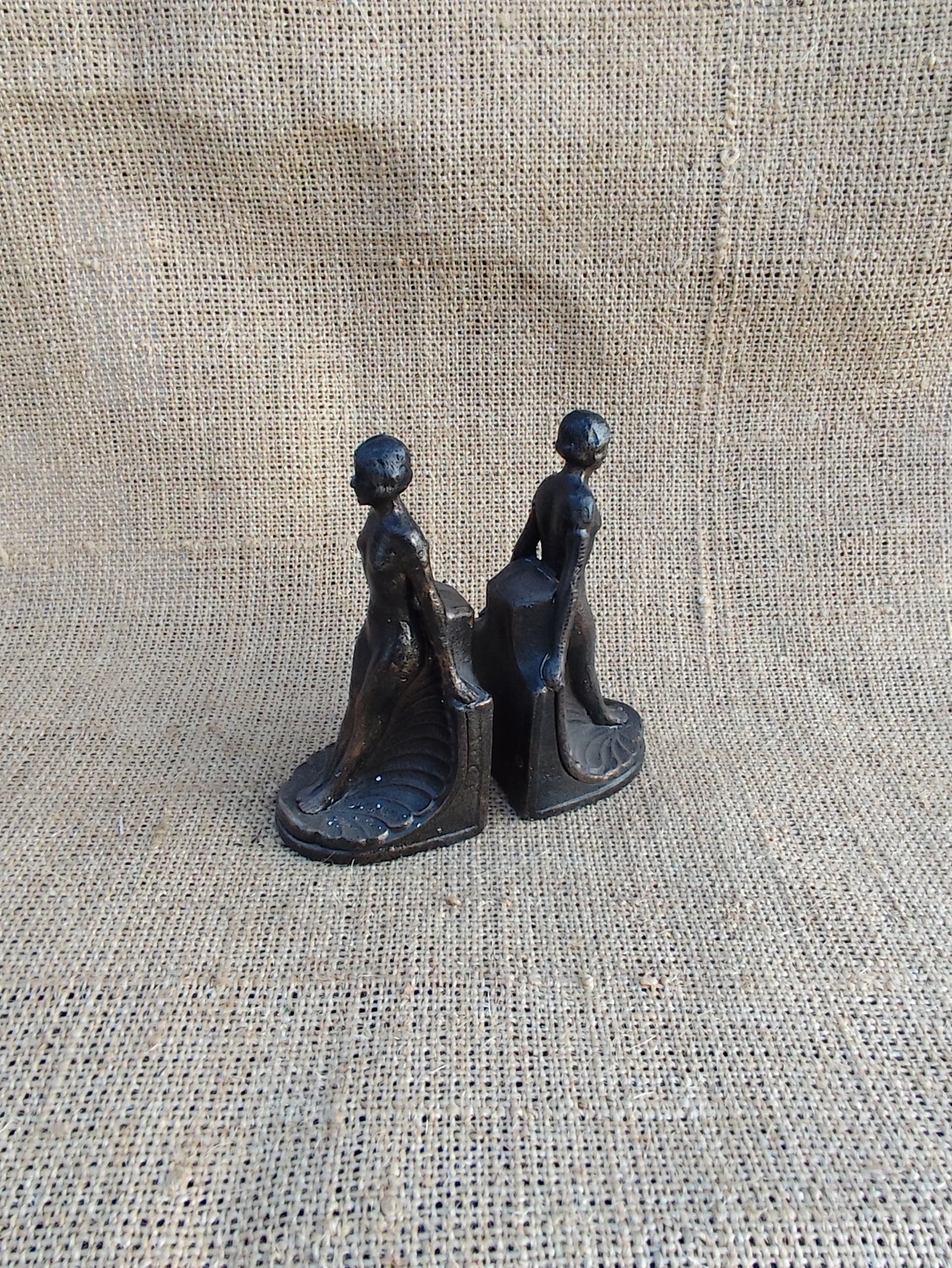 Art Deco Lady Nude Bookends