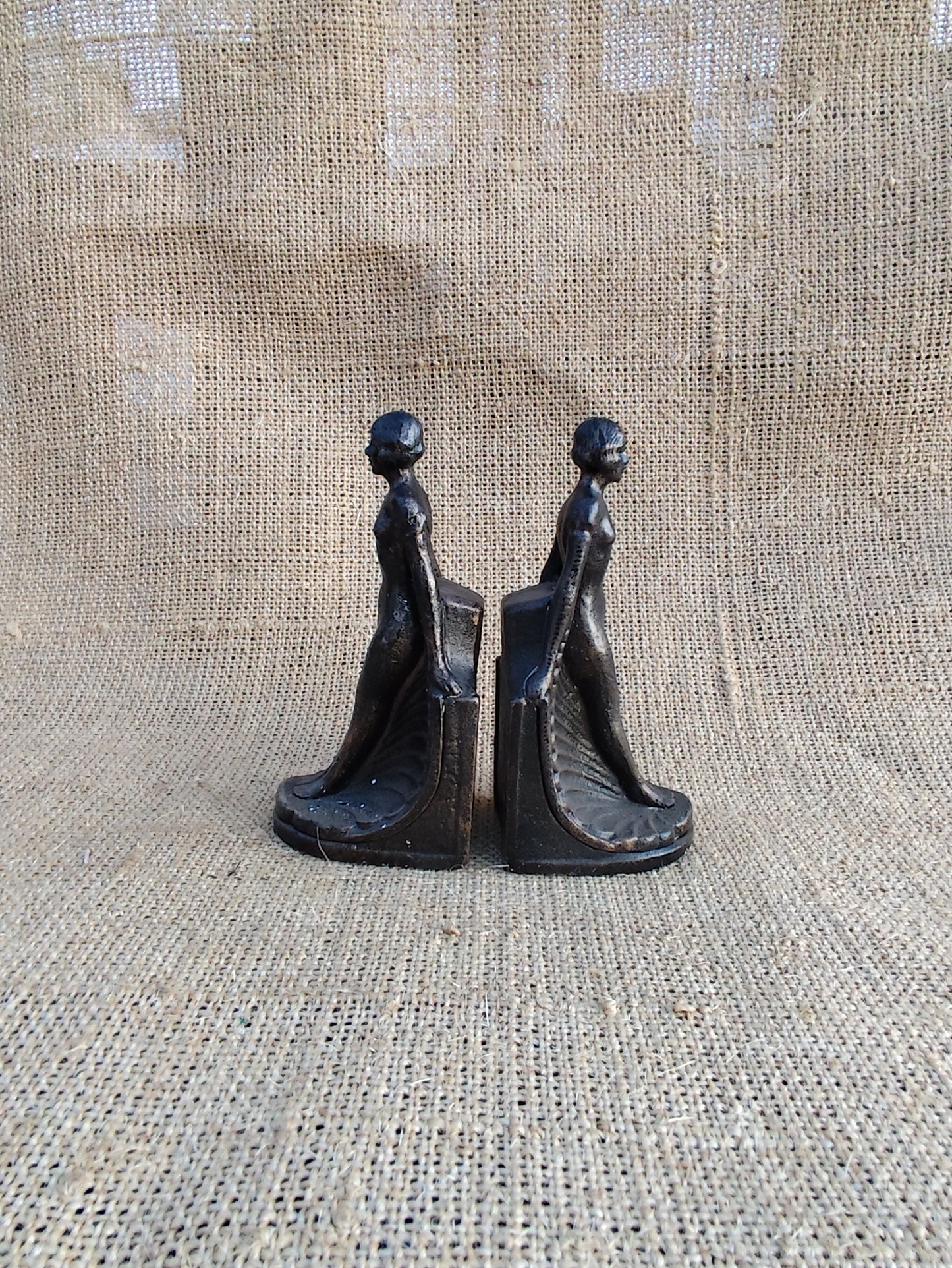 Art Deco Lady Nude Bookends