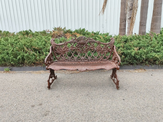 Cast Iron Crown Bench