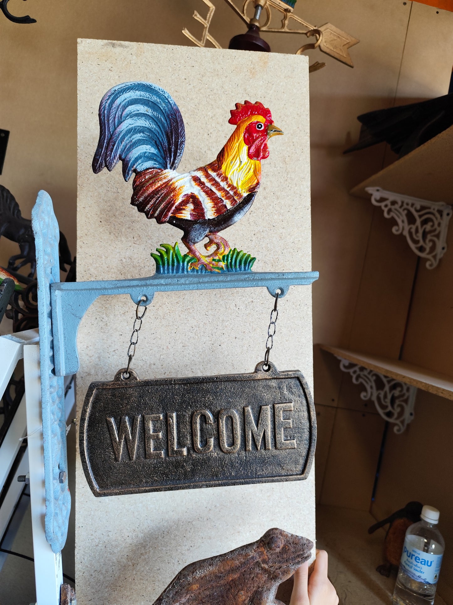 Cockerel Welcome Sign