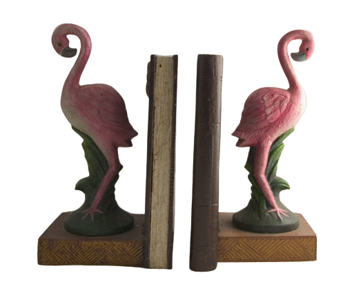 Large Flamingo Bookends