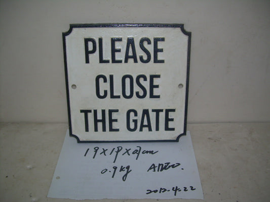 Sign - please close the gate
