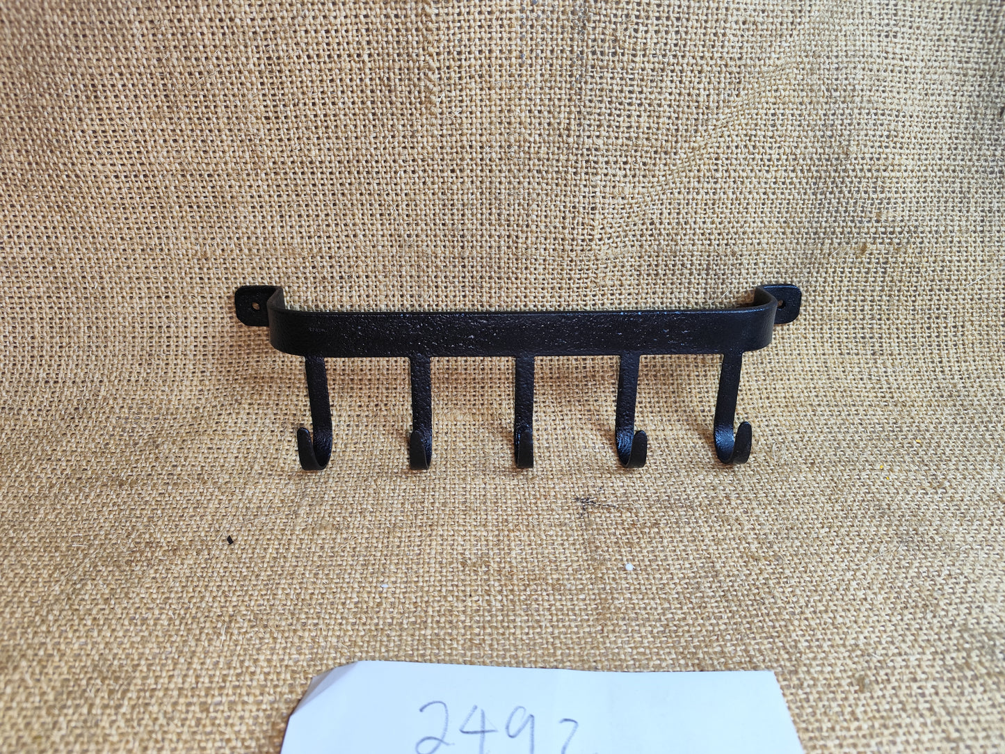 Wall Mount 5 Hooks (Black)