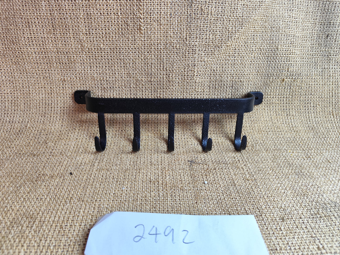 Wall Mount 5 Hooks (Black)