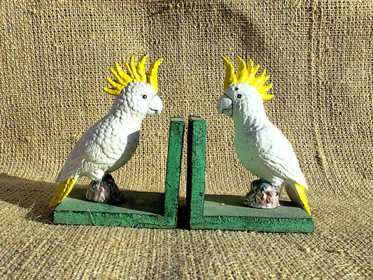 Cockatoo Bookends Bronze Base