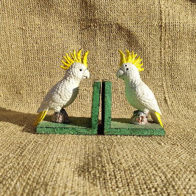 Cockatoo Bookends