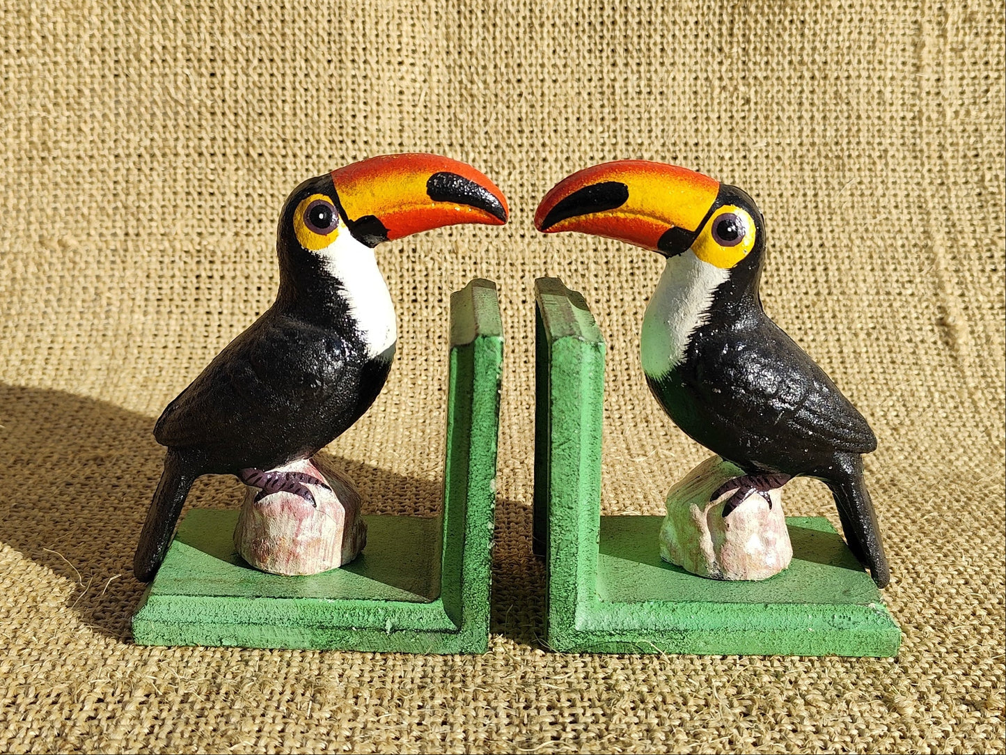 Toucan Bookends with Large Base