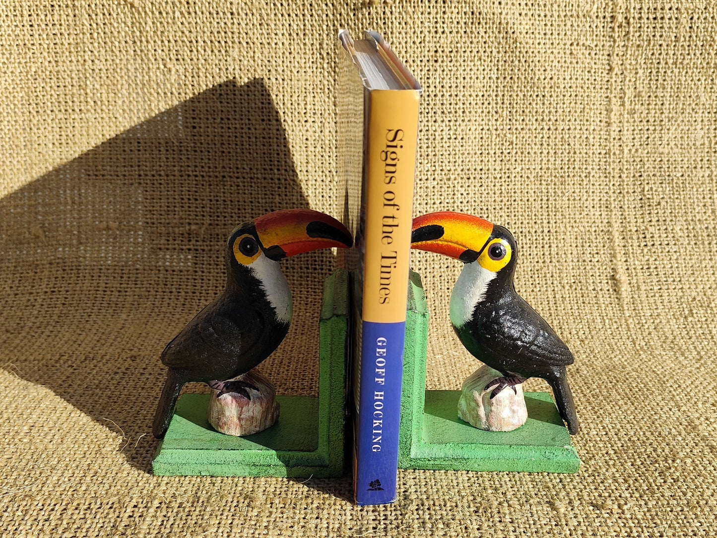 Toucan Bookends with Large Base