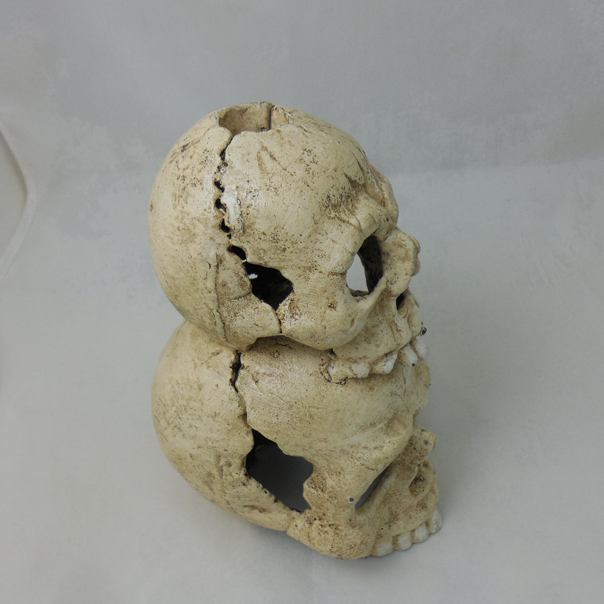 Double Skull Candle Holder