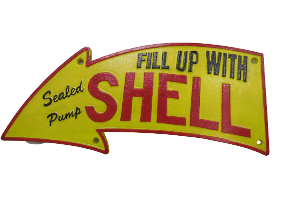 Large Shell Arrow Sign