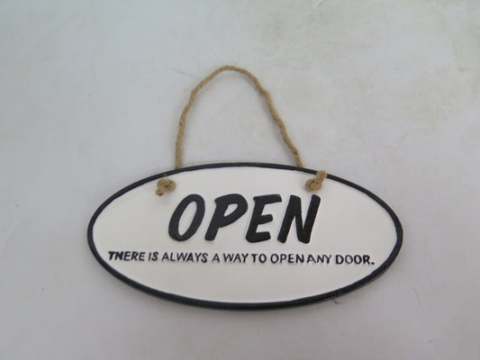 Open/Closed Double Side Oval Sign (String not included)
