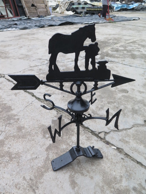 Blacksmith & Horse Weather Vane W/Ridge Mount