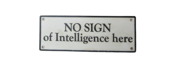 No Sign of Intelligence Sign