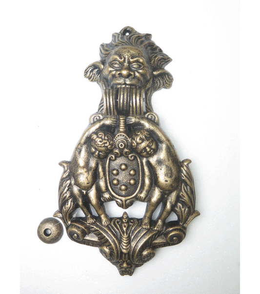 Cherub and Face Doorknocker