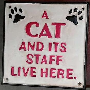 Cat and Staff Sign