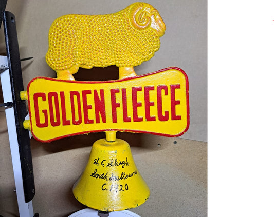 Golden Fleece Bell With Black Writing: H.C. SLEIGH  SOUTH MELBOURNE  C1920