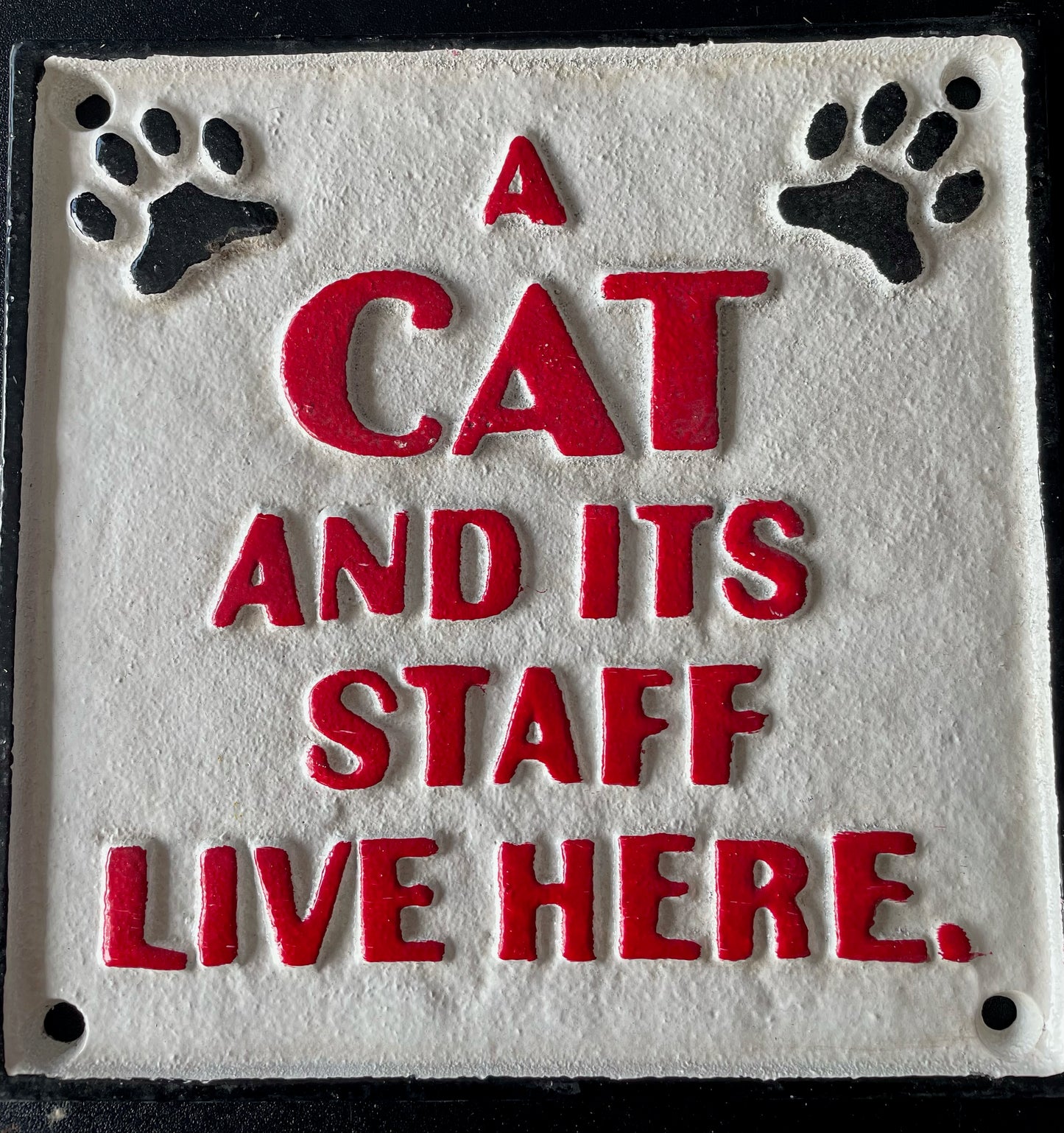 Cat and Staff Sign
