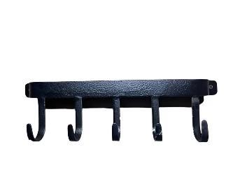 Wall Mount 5 Hooks (Black)