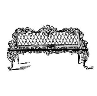 Cast Iron Victorian Style Horseshoe Bench