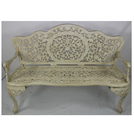 Cast Iron Victorian Style Leaf Ornated Bench