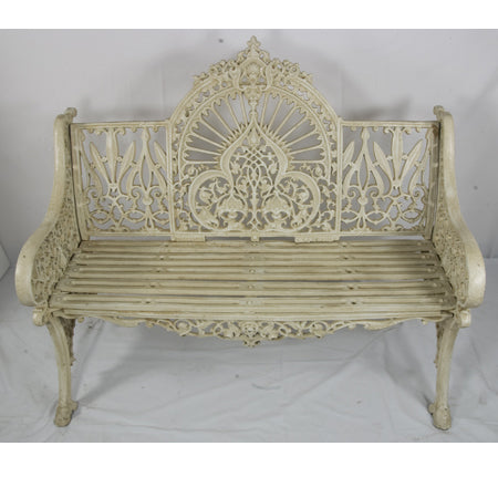 Cast Iron Victorian Style Lotus Bench