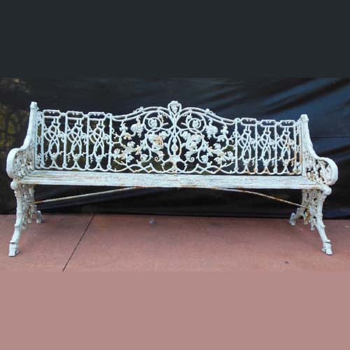 Cast Iron Victorian Style Extra Long Bench