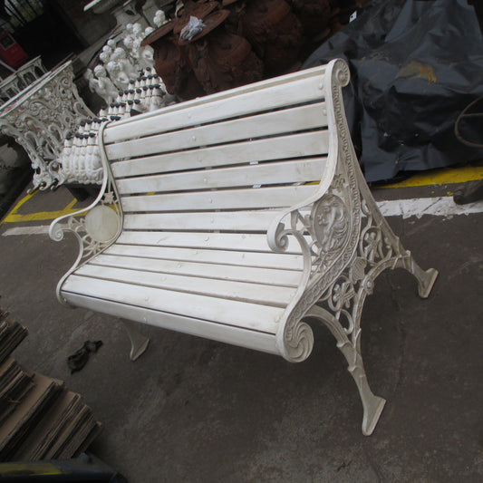 Cast Iron Two Seater Bird and Lady Bench
